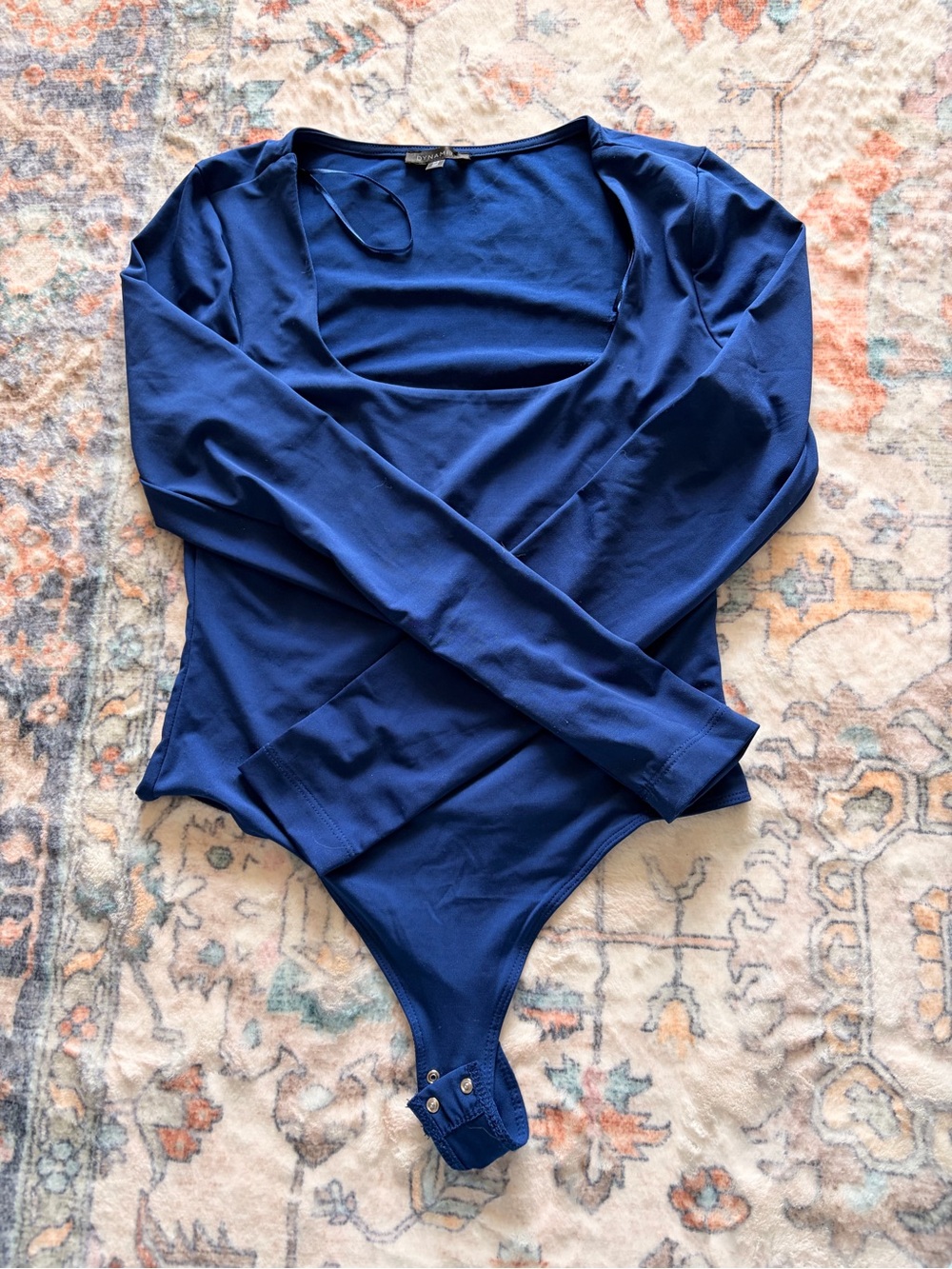 Classic Long-Sleeve Navy Women’s One-Piece Bodysuit
